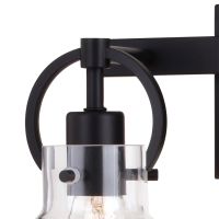 Ogden 2-Light Matte Black Vanity Light