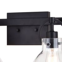 Ogden 2-Light Matte Black Vanity Light