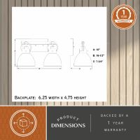 Ogden 2-Light Matte Black Vanity Light
