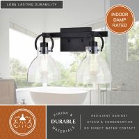 Ogden 2-Light Matte Black Vanity Light