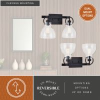 Ogden 2-Light Matte Black Vanity Light