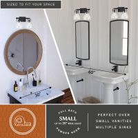 Ogden 2-Light Matte Black Vanity Light