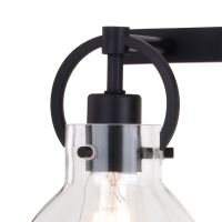 Ogden 3-Light Matte Black Vanity Light