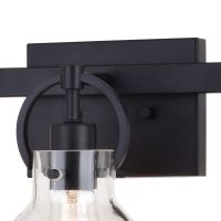 Ogden 3-Light Matte Black Vanity Light