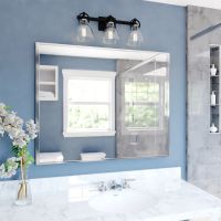 Ogden 3-Light Matte Black Vanity Light