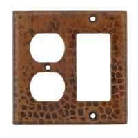 Oil Rubbed Bronze Hammered Copper GFI/Outlet Wall Plate Cover