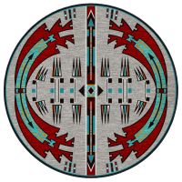 Horse Thieves Rug - Electric