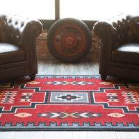 Old Crow Rug - Red