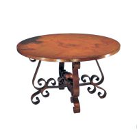 Patricia Hammered Copper Round Dining Table