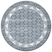 Patterned Stripe Rug - Fresh Blue