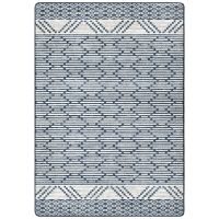 Patterned Stripe Rug - Fresh Blue