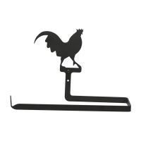 Wrought Iron Rooster Paper Towel Holder