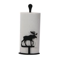 Wrought Iron Moose Paper Towel Stand
