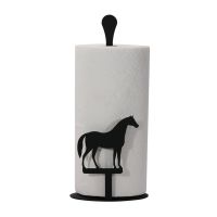 Wrought Iron Horse Paper Towel Stand