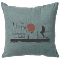 Ranch Welcome Image Decor Pillow - Ocean Linen