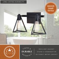 Ravenna 2 Light Vanity Matte Black