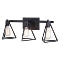 Ravenna 3-Light Matte Black Vanity Light