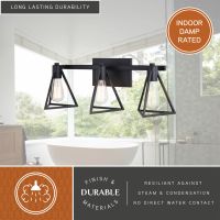 Ravenna 3-Light Matte Black Vanity Light