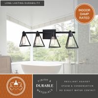 Ravenna 4-Light Matte Black Vanity Light