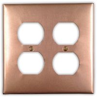 Raw Copper 2 Outlet Copper Switch Plate