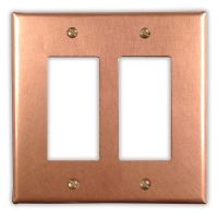 Raw Copper 2 Rocker/GFI Copper Switch Plate