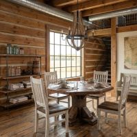 Rustic Barnwood Dining Table: Some lifestyle images are created with AI for visualization purposes. Crafted from natural solid wood, each piece is unique and will vary.
