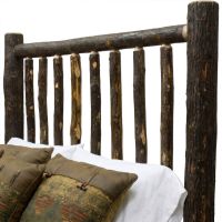 Real Hickory Log Headboard