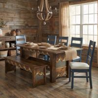 Barnwood Dining Table: Some lifestyle images are created with AI for visualization purposes. Crafted from natural solid wood, each piece is unique and will vary.