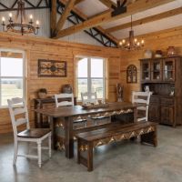 Barnwood Dining Table: Some lifestyle images are created with AI for visualization purposes. Crafted from natural solid wood, each piece is unique and will vary.