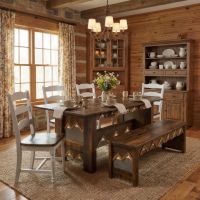 Barnwood Dining Table: Some lifestyle images are created with AI for visualization purposes. Crafted from natural solid wood, each piece is unique and will vary.