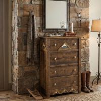 5 Drawer Chest: Some lifestyle images are created with AI for visualization purposes. Crafted from natural solid wood, each piece is unique and will vary.