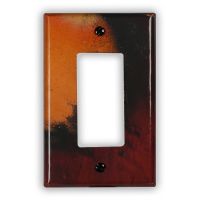 Rojo y Negro 1 Rocker/GFI Copper Switch Plate