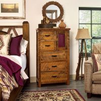 Rustic Ranchero 5 Drawer, 1 Door Chest