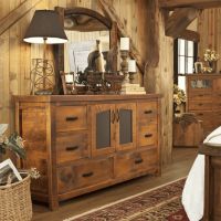 Rustic Ranchero 6 Drawer Wardrobe Dresser
