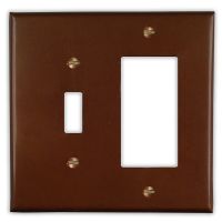 Rustic 1 Toggle 1 Rocker/GFI Copper Switch Plate