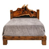 Rustic Harmony Barnwood & Teak Bed