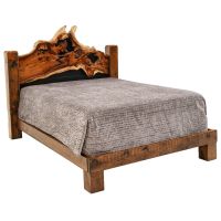 Rustic Harmony Barnwood & Teak Bed