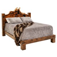 Rustic Harmony Barnwood & Teak Bed