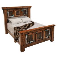 Rustic Luxe Mosaic Barnwood Bed