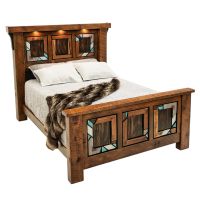 Rustic Luxe Mosaic Barnwood Bed