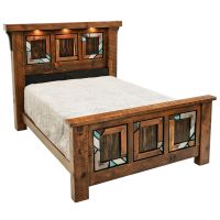 Rustic Luxe Mosaic Barnwood Bed