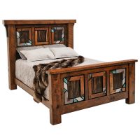 Rustic Luxe Mosaic Barnwood Bed