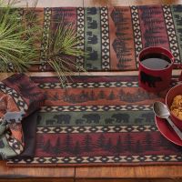 Rustic Bear Mountain Cloth Placemats