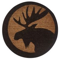Rustic Bull Moose Door Mat
