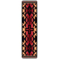 Rustic Cross Rug - Burnt Red