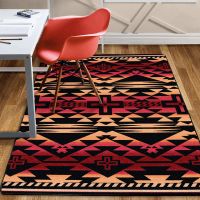 Rustic Cross Rug - Burnt Red
