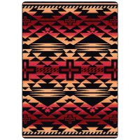 Rustic Cross Rug - Burnt Red