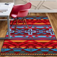 Rustic Cross Rug - Sunset