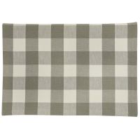 Rustic Dove Gray Checkered Backed Placemats