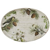 Rustic Forest Birds Serving Platter
